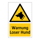 Warnung Loser Hund