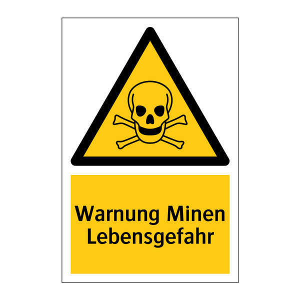 Warnung Minen Lebensgefahr