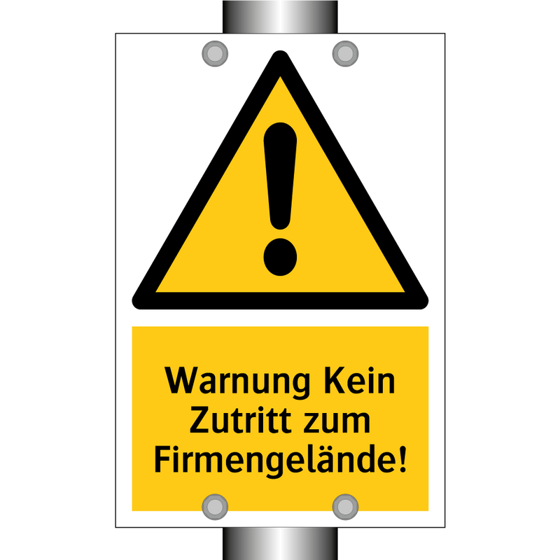 Warnung Kein Zutritt zum Firmengelände!