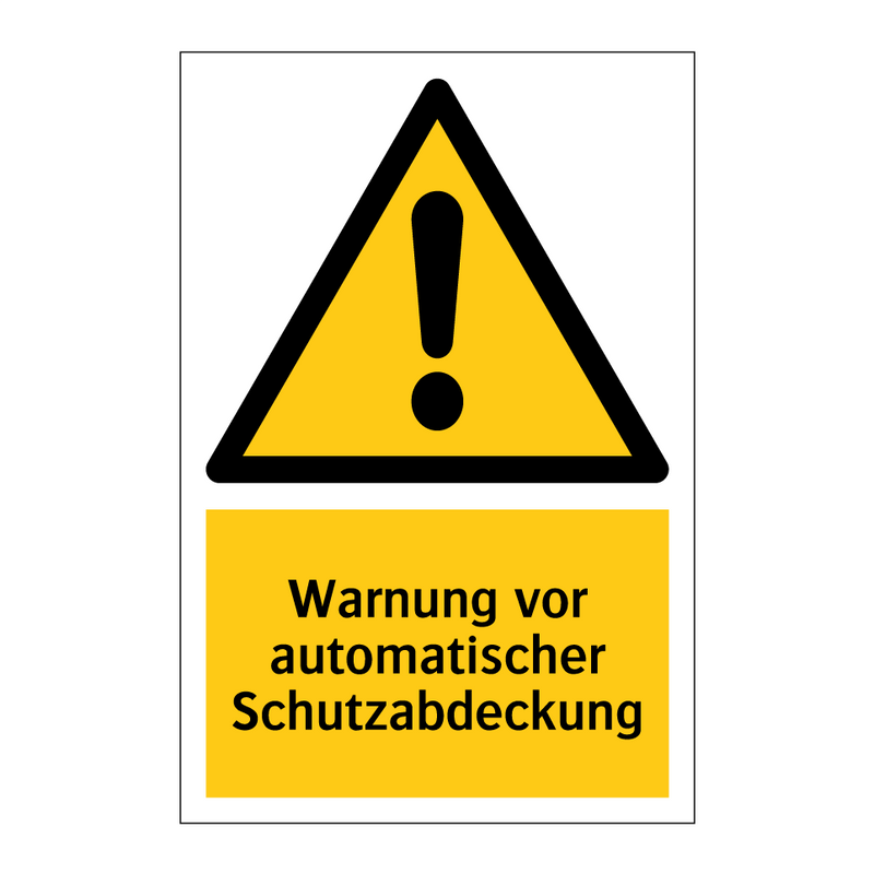 Warnung vor automatischer Schutzabdeckung