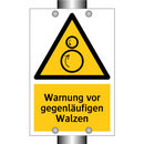 Warnung vor gegenläufigen Walzen