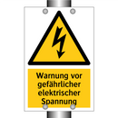 Warnung vor gefährlicher elektrischer Spannung