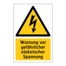 Warnung vor gefährlicher elektrischer Spannung