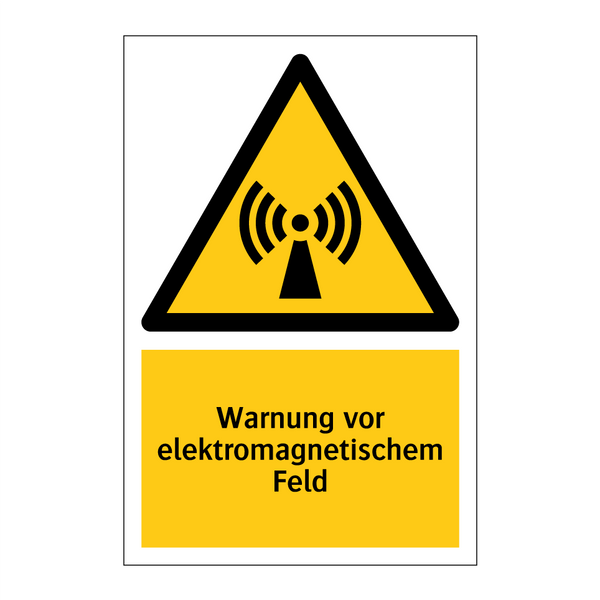Warnung vor elektromagnetischem Feld