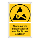 Warnung vor elektrostatisch empfindlichen Bauteilen