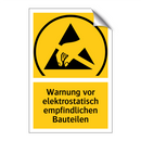 Warnung vor elektrostatisch empfindlichen Bauteilen