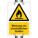 Warnung vor entzündlichen Stoffen