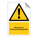 Warnung vor Haarverwicklungsgefahr