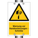 Warnung vor Handverletzungen - Schnitte