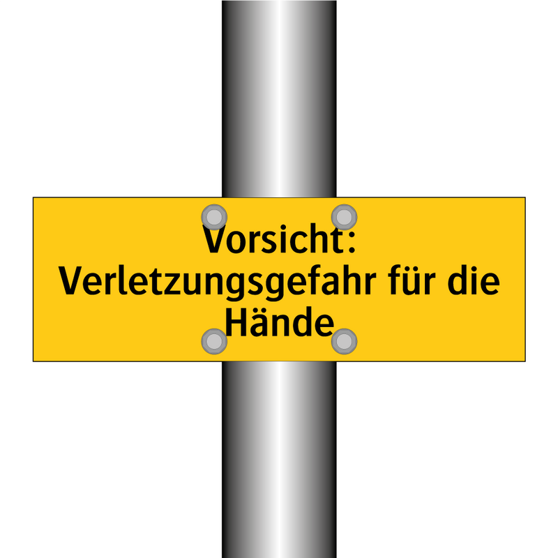 Vorsicht: Verletzungsgefahr für die Hände