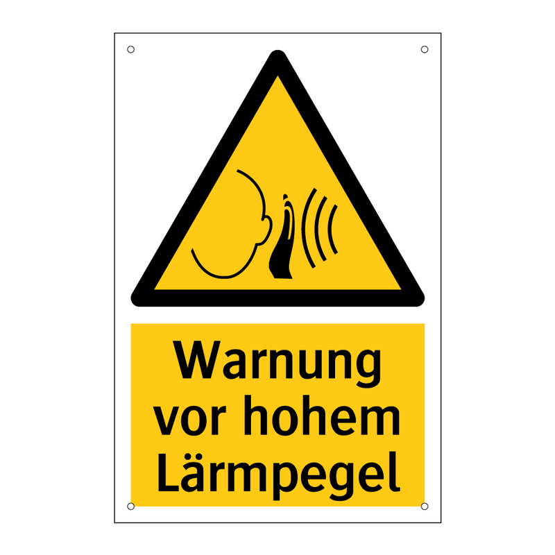 Warnung vor hohem Lärmpegel