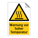 Warnung vor hoher Temperatur