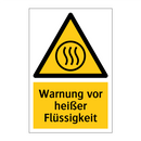 Warnung vor heißer Flüssigkeit