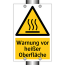 Warnung vor heißer Oberfläche