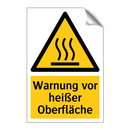 Warnung vor heißer Oberfläche