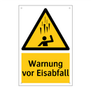 Warnung vor Eisabfall