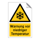 Warnung vor niedriger Temperatur