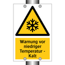 Warnung vor niedriger Temperatur - Kalt
