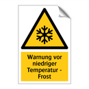 Warnung vor niedriger Temperatur - Frost