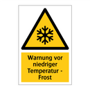 Warnung vor niedriger Temperatur - Frost