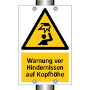 Warnung vor Hindernissen auf Kopfhöhe