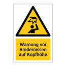 Warnung vor Hindernissen auf Kopfhöhe