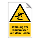 Warnung vor Hindernissen auf dem Boden