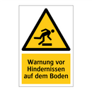 Warnung vor Hindernissen auf dem Boden