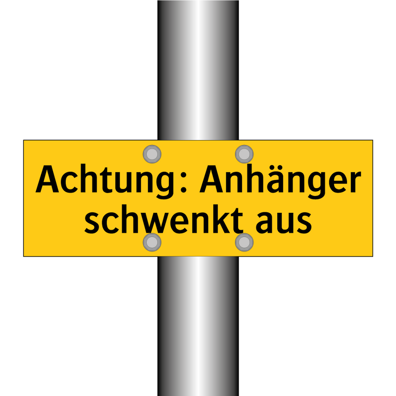 Achtung: Anhänger schwenkt aus