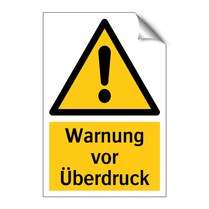 Warnung vor Überdruck