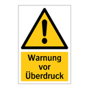 Warnung vor Überdruck