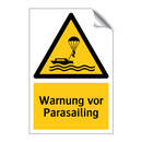 Warnung vor Parasailing