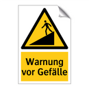 Warnung vor Gefälle