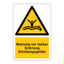 Warnung vor starker Strömung Ertrinkungsgefahr