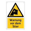Warnung vor dem Stier