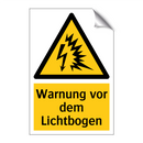 Warnung vor dem Lichtbogen