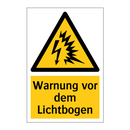 Warnung vor dem Lichtbogen