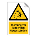 Warnung vor kippenden Gegenständen