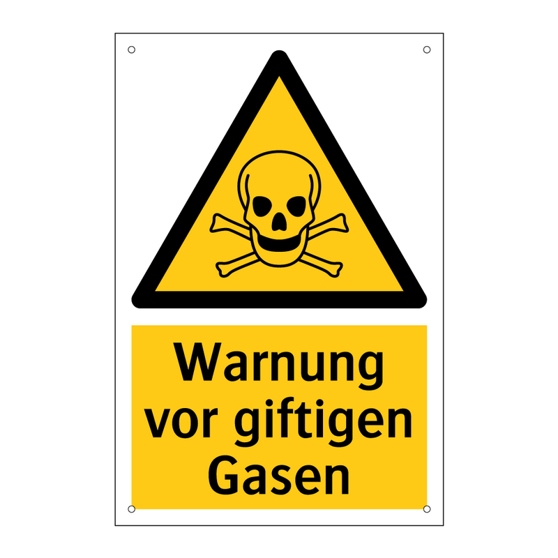Warnung vor giftigen Gasen