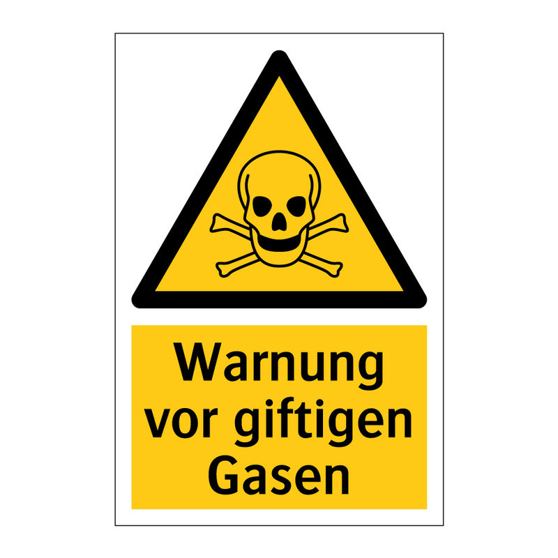 Warnung vor giftigen Gasen