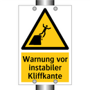 Warnung vor instabiler Kliffkante