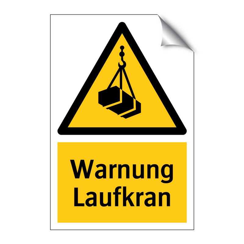 Warnung Laufkran