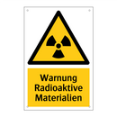 Warnung Radioaktive Materialien
