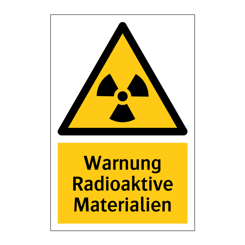 Warnung Radioaktive Materialien