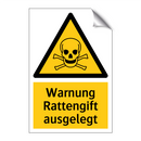 Warnung Rattengift ausgelegt