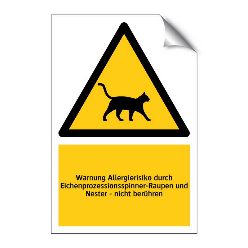 Warnung Allergierisiko durch Eichenprozessionsspinner-Raupen und Nester - nicht berühren