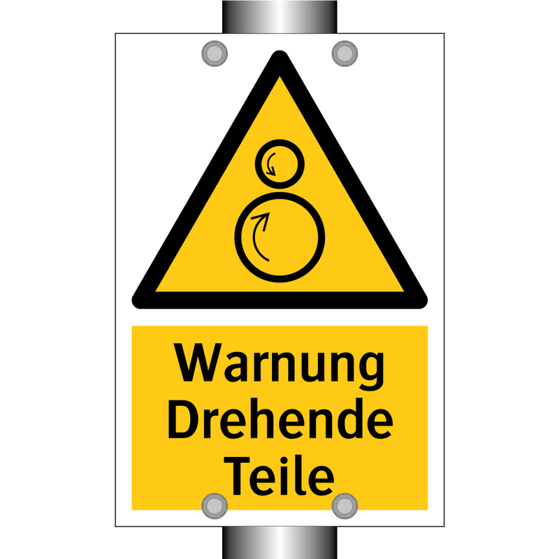 Warnung Drehende Teile