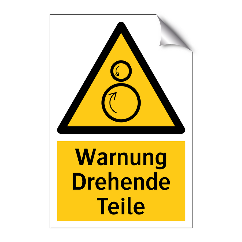 Warnung Drehende Teile