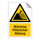 Warnung Plötzlicher Abhang