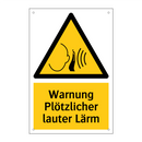 Warnung Plötzlicher lauter Lärm